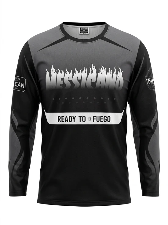Maglia Enduro grigia e nera del Messicano
